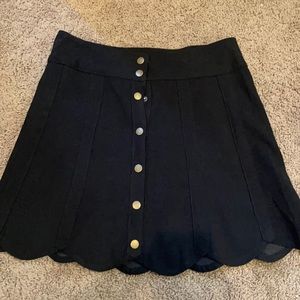 Loveriche Black button up skirt